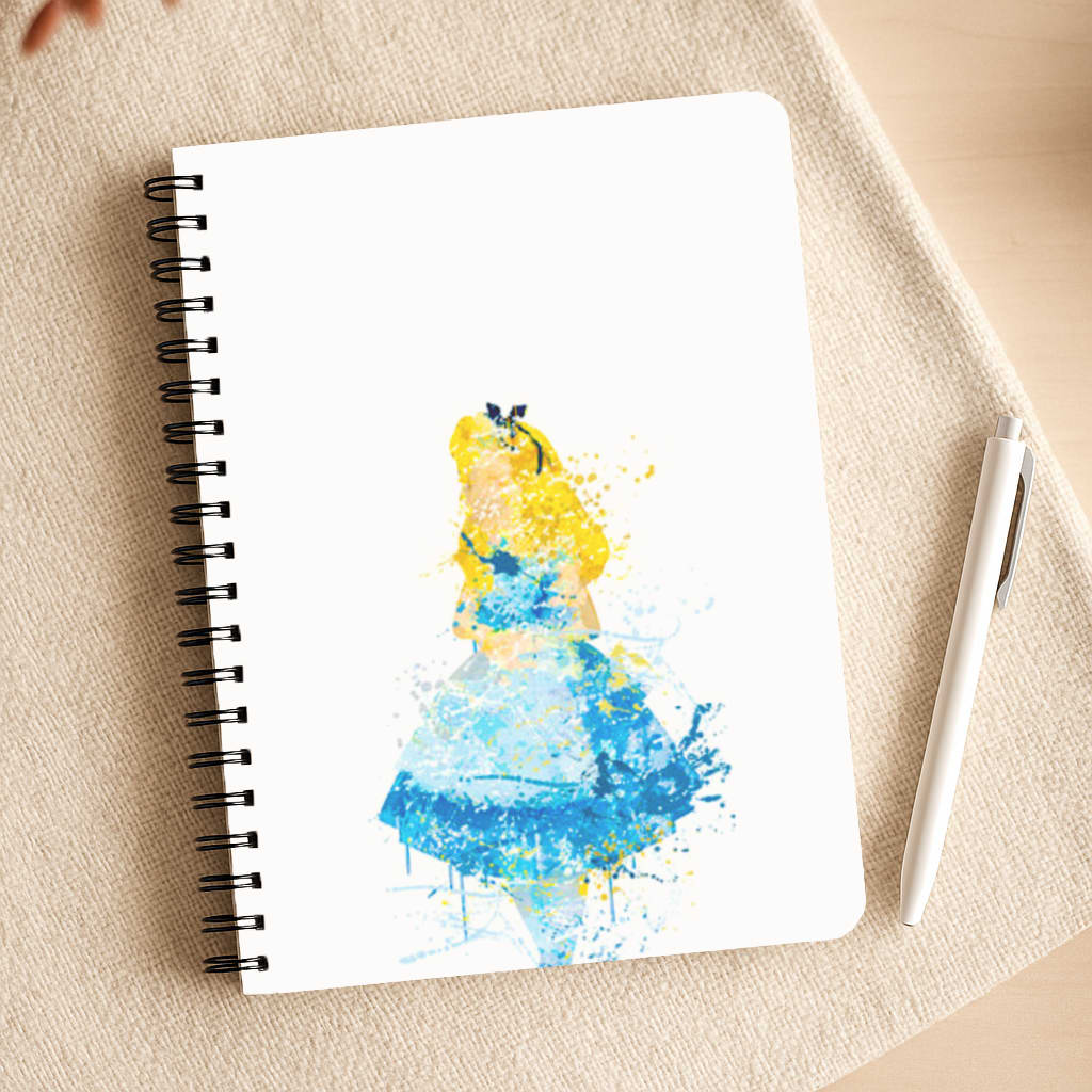Watercolour Alice in Wonderland Fairytale Notepad