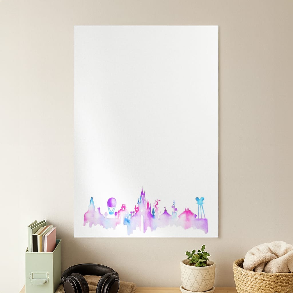 Watercolour Fairytaleland Paris Poster