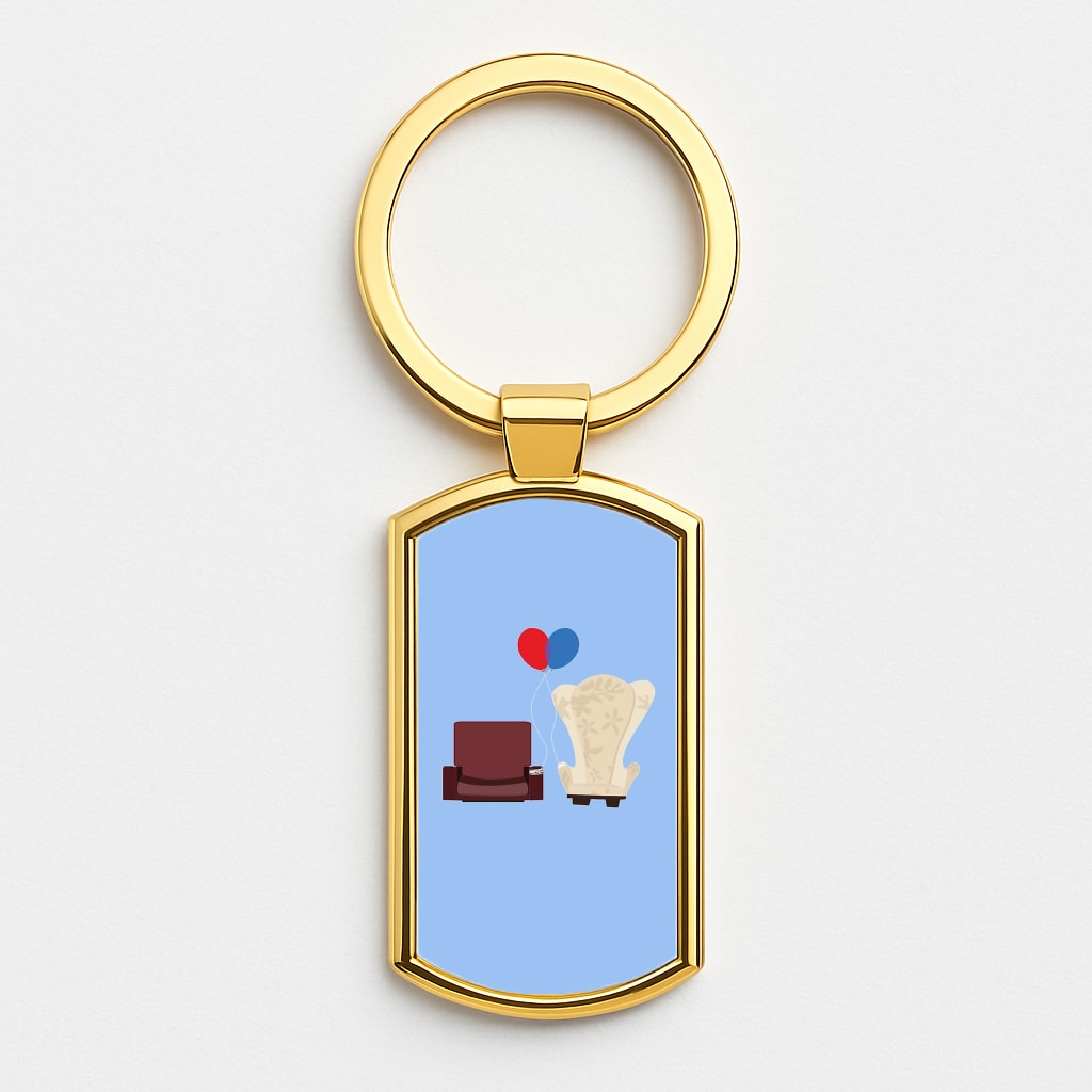 UP Chairs Gold Keyring
