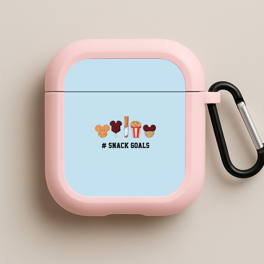 Snack Goals Pink AirPods Case