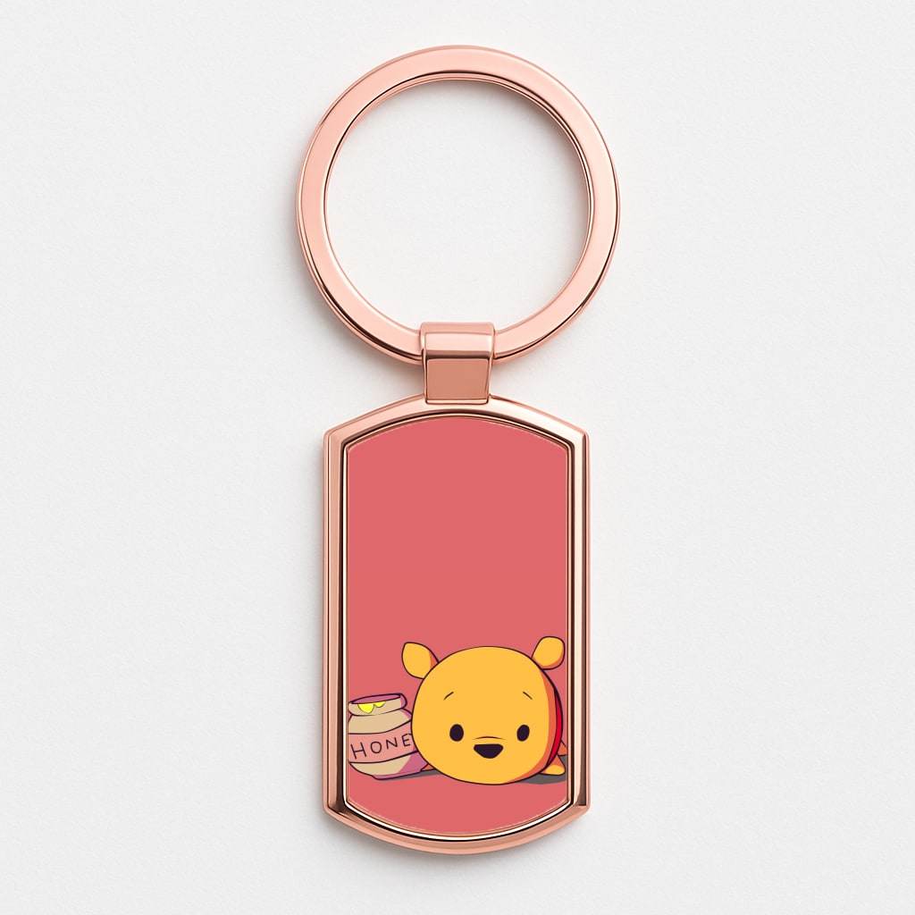 Drunk On Hunny - Winnie Disney Rose Gold Keyring