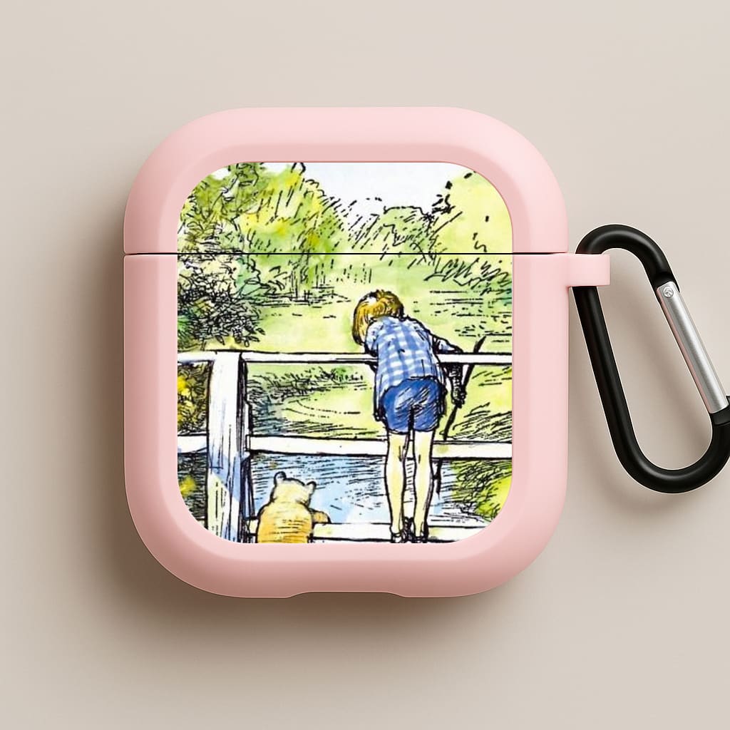 Winnie & Christopher Robin Pink AirPods Case