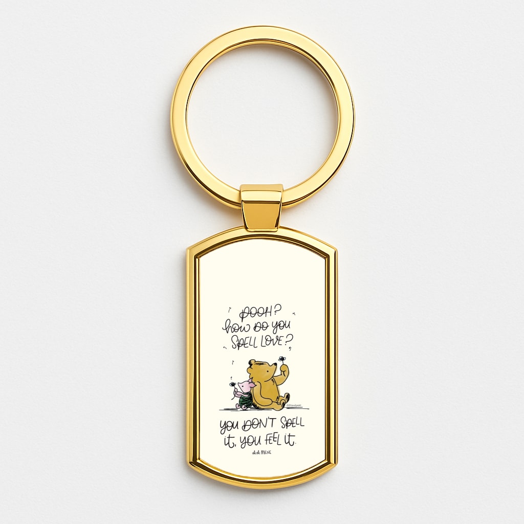 A Tale Of Love - Winnie Gold Keyring