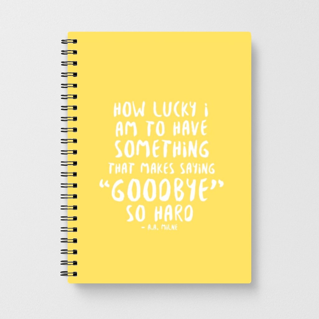 How Lucky I Am - Winnie The Pooh Notebook