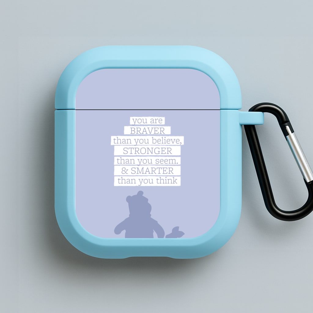Braver, Stronger, Smarter Blue AirPods Case