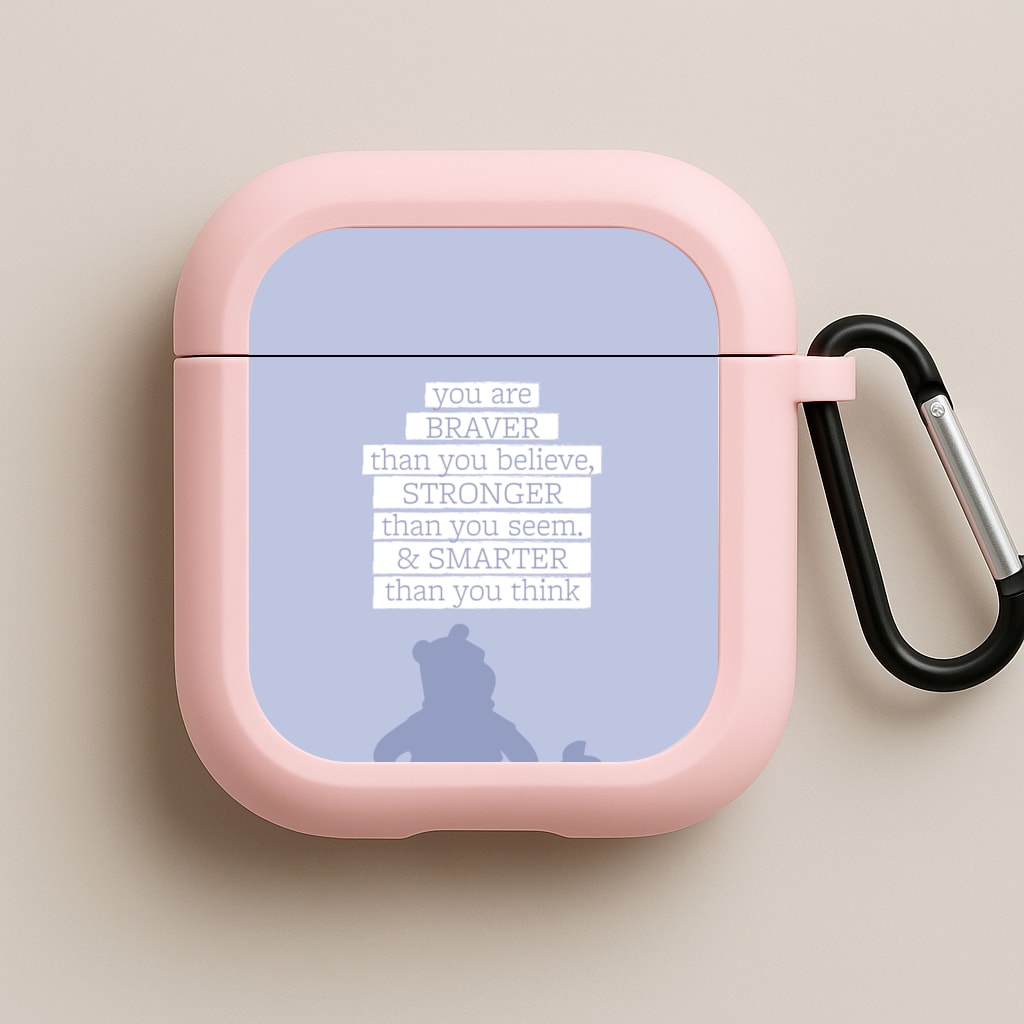 Braver, Stronger, Smarter Pink AirPods Case