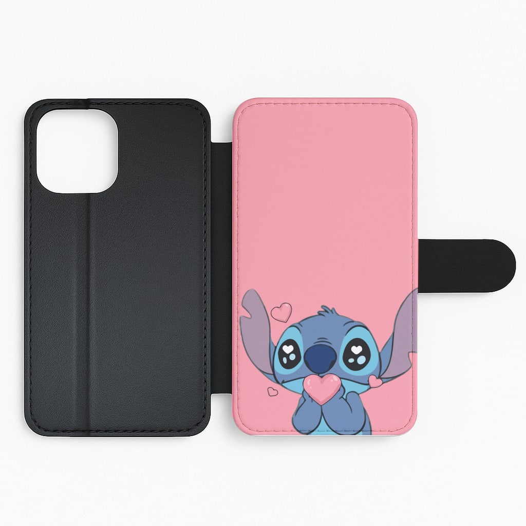 Cute Alien Blue Flip Phone Case