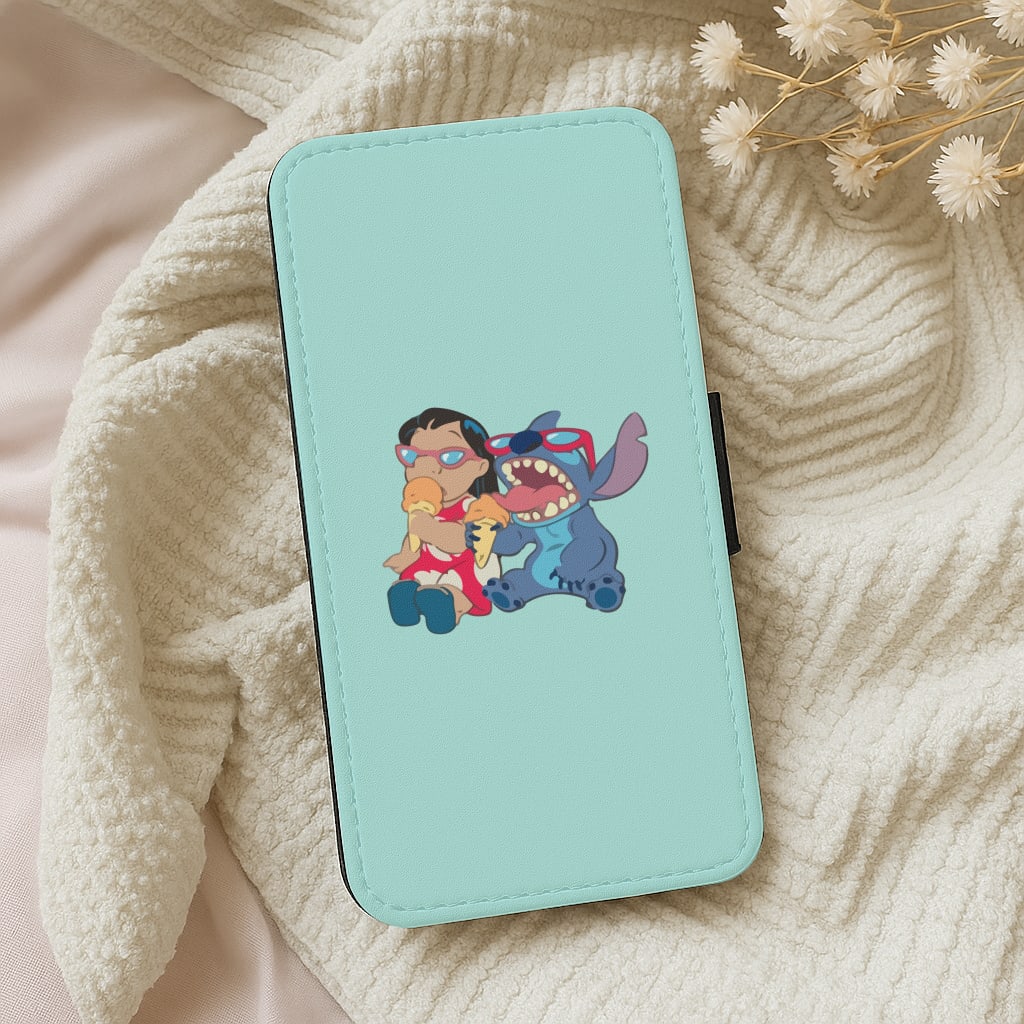 Ice Cream Alien Blue Wallet Phone Case