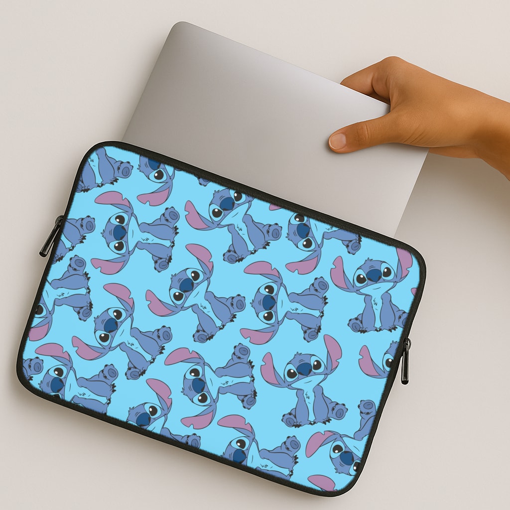 Cute Alien Blue Pattern MacBook Case