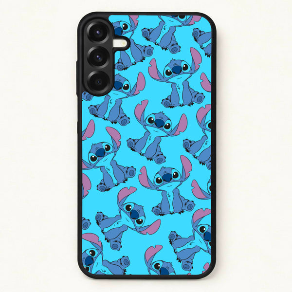 Cute Alien Blue Pattern Phone Case for Galaxy A57