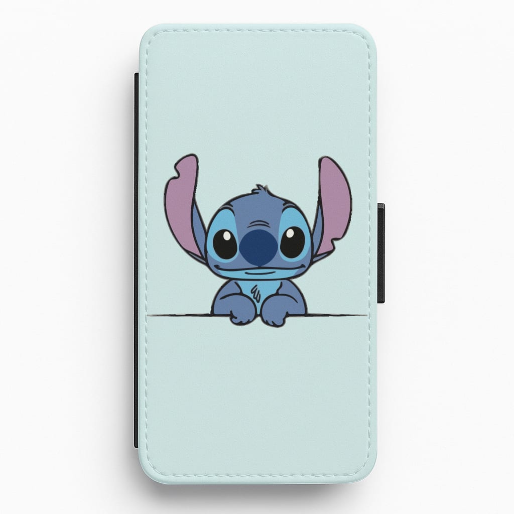 Alien Blue Leaning Flip / Wallet Phone Case