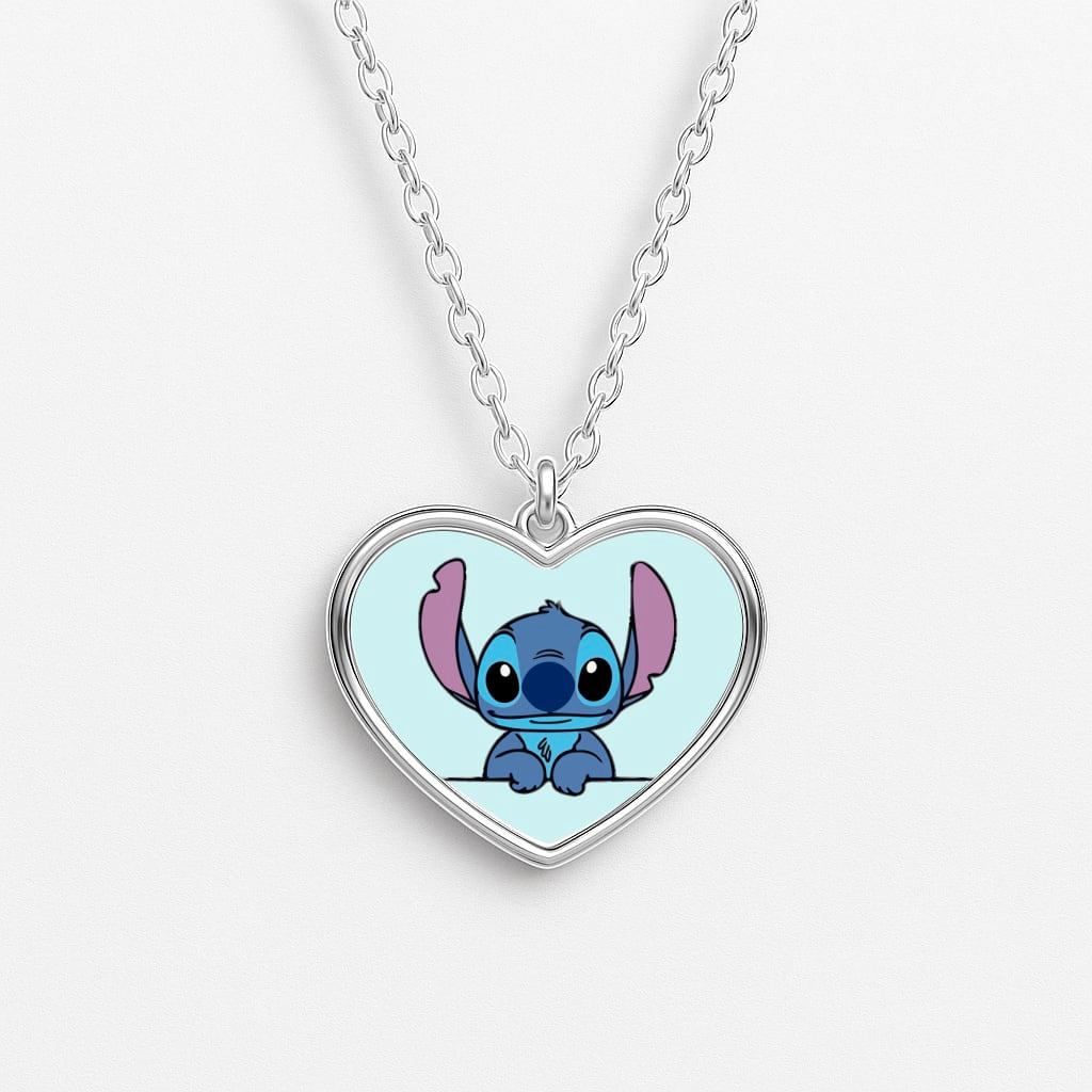 Alien Blue Leaning Necklace