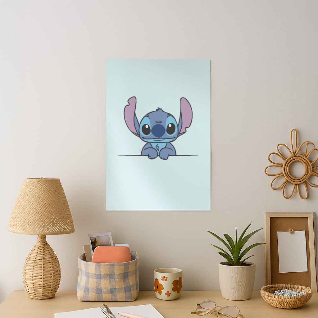 Alien Blue Leaning Art Print