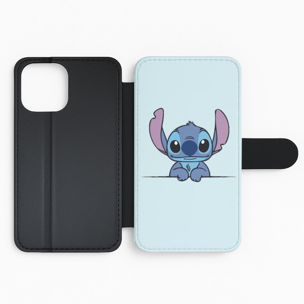 Alien Blue Leaning Flip Phone Case