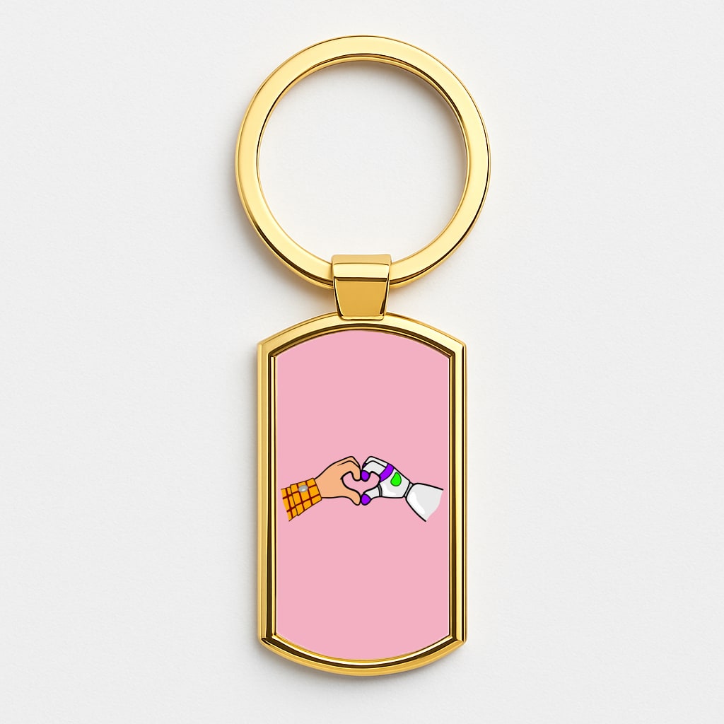 Woody And Buzz Love Gold Keyring