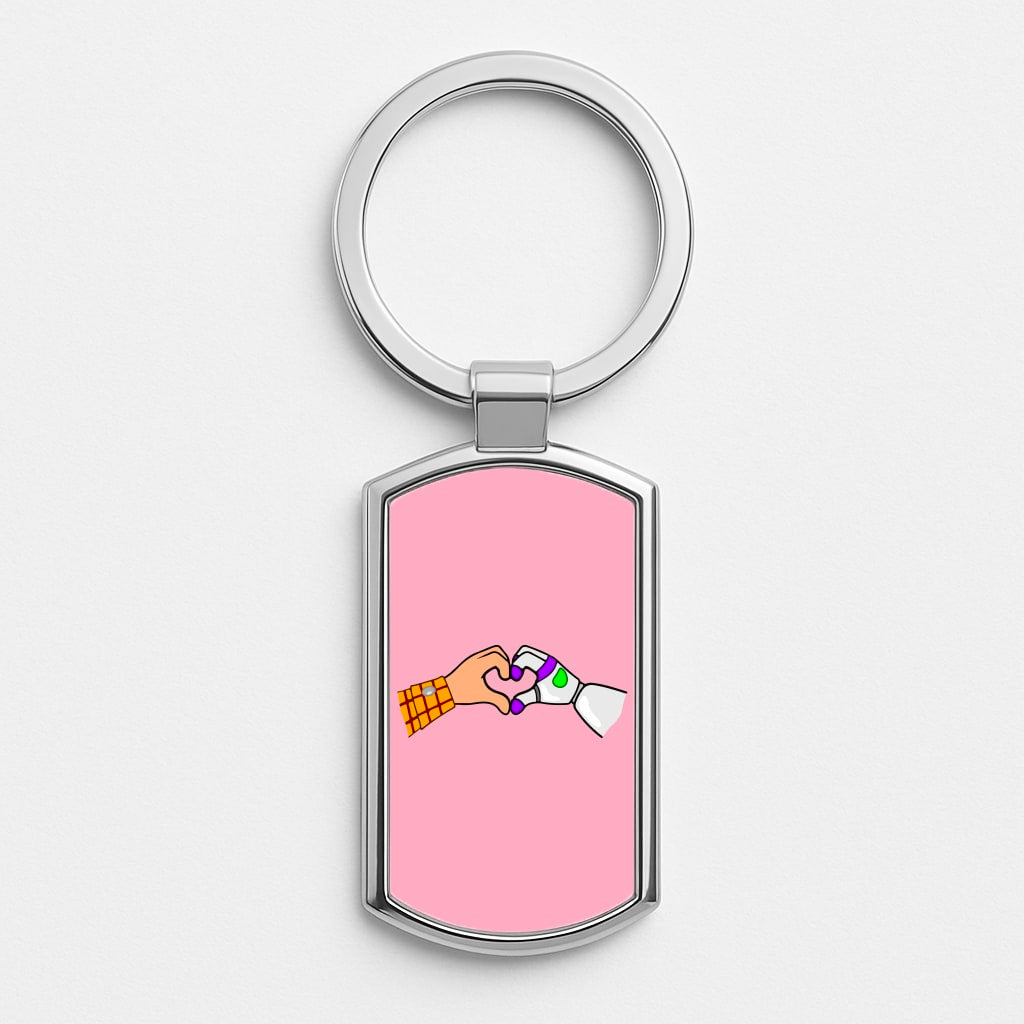 Woody And Buzz Love Silver Keyring