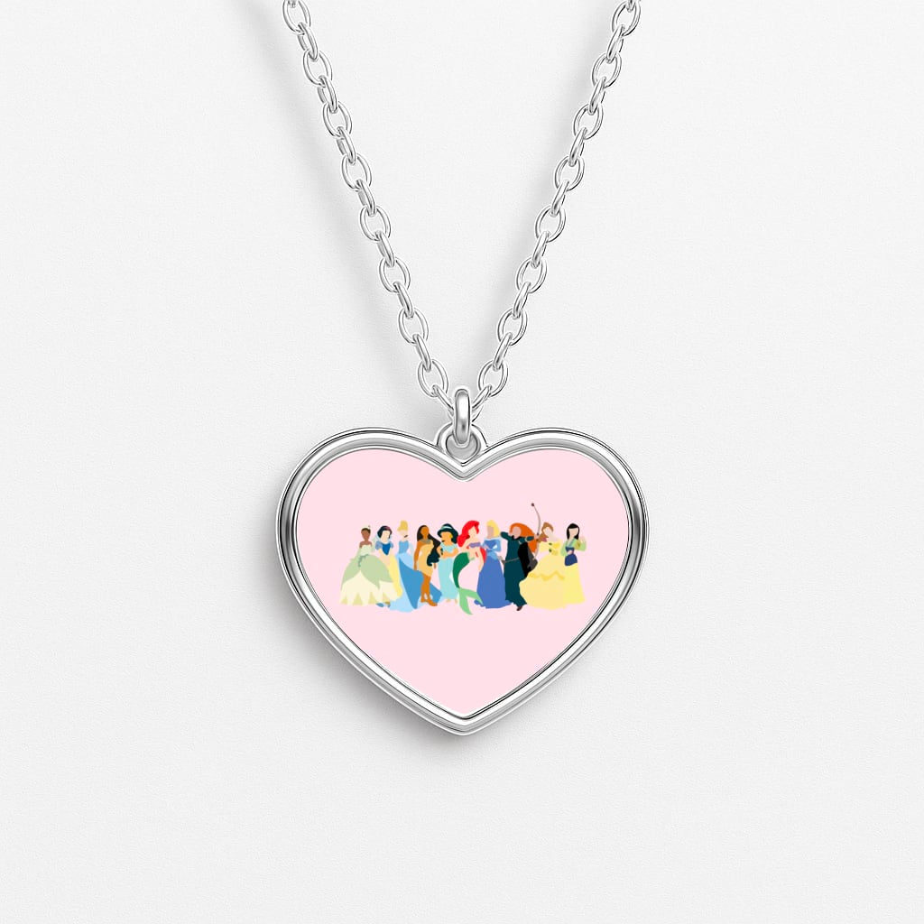 Fairytale Princesses Cast Heart Necklace