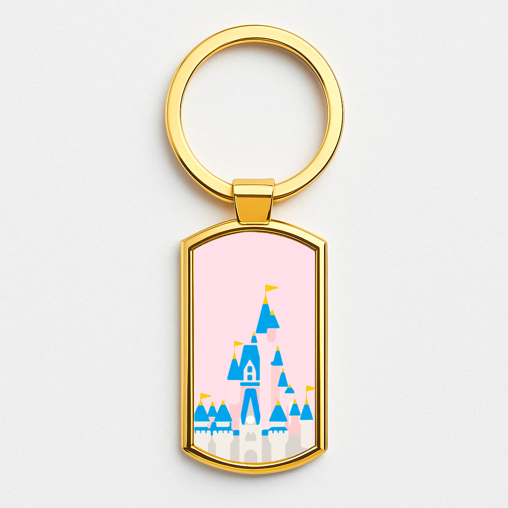 Fairytale Castle Gold Keyring
