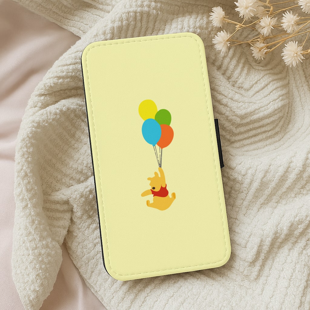 Pooh On Balloons Wallet Phone Case