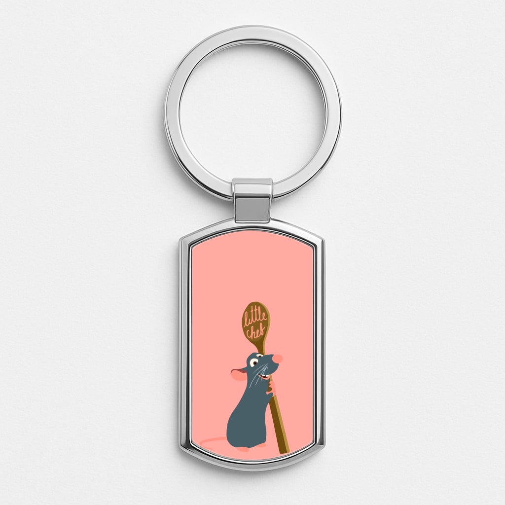 Chef Rat Silver Keyring