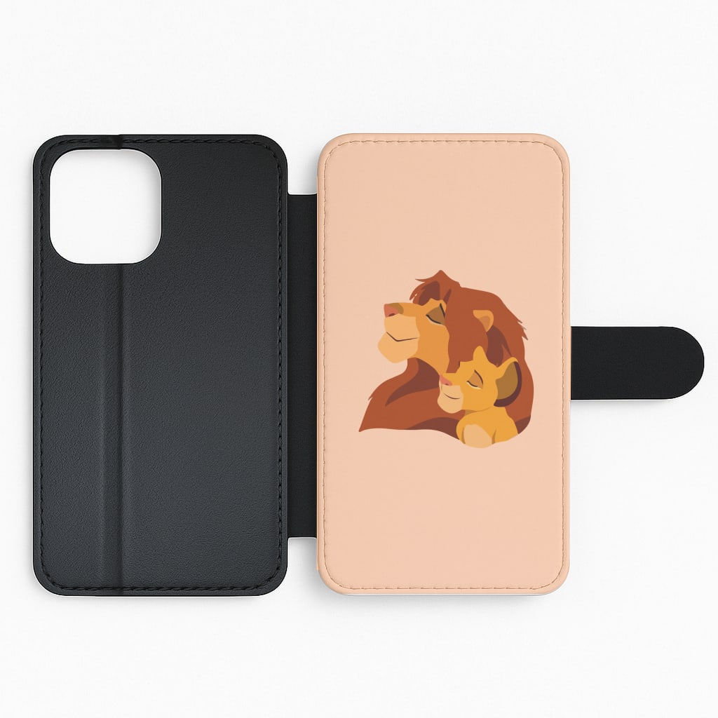 King Lion And Cub Flip Phone Case