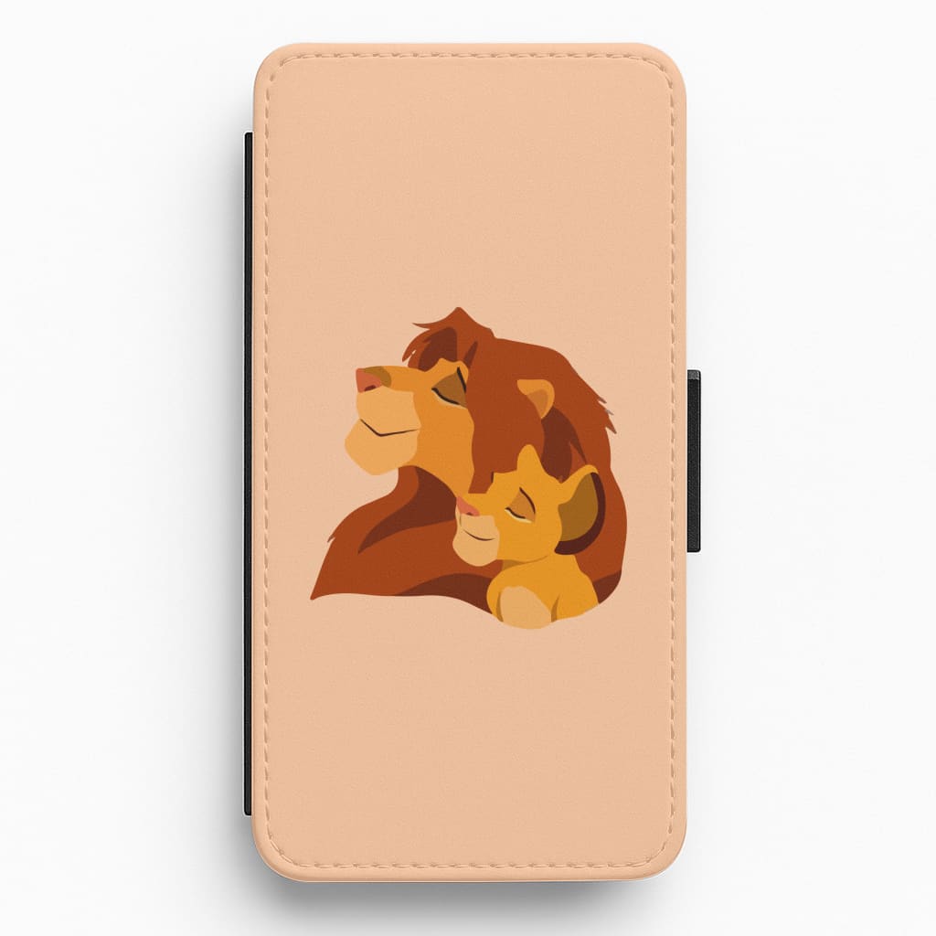 King Lion And Cub Flip / Wallet Phone Case