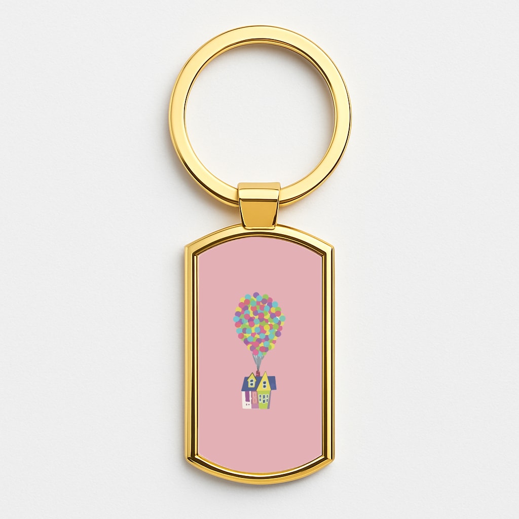 House Up Gold Keyring