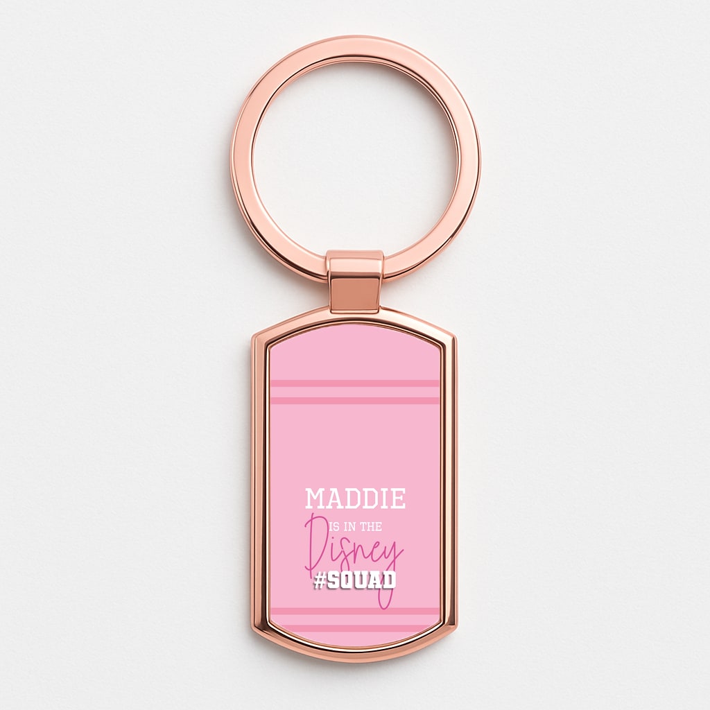 Fairytale Squad - Personalised Fairytale Rose Gold Keyring