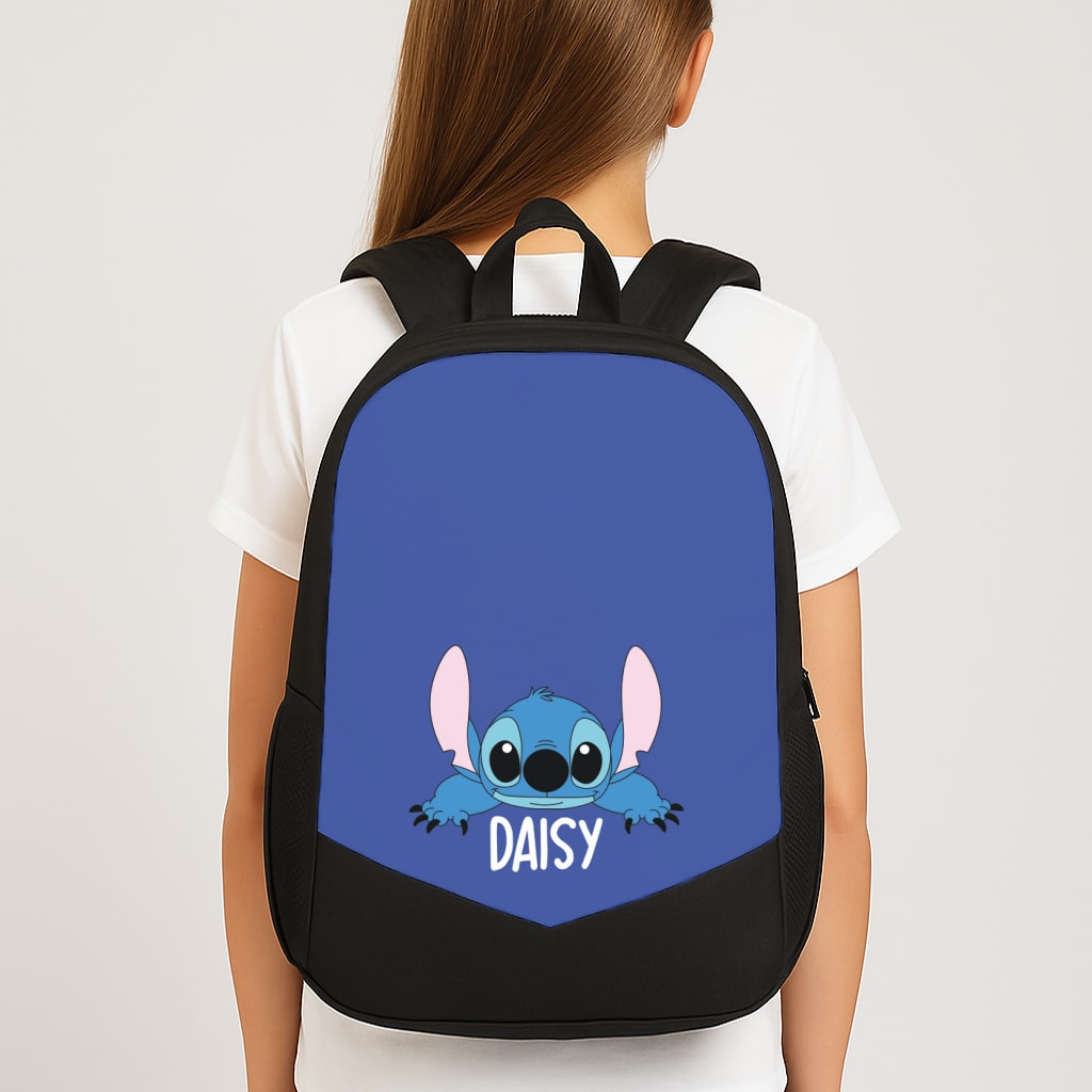 Blue Alien - Personalised Disney Large School Bag