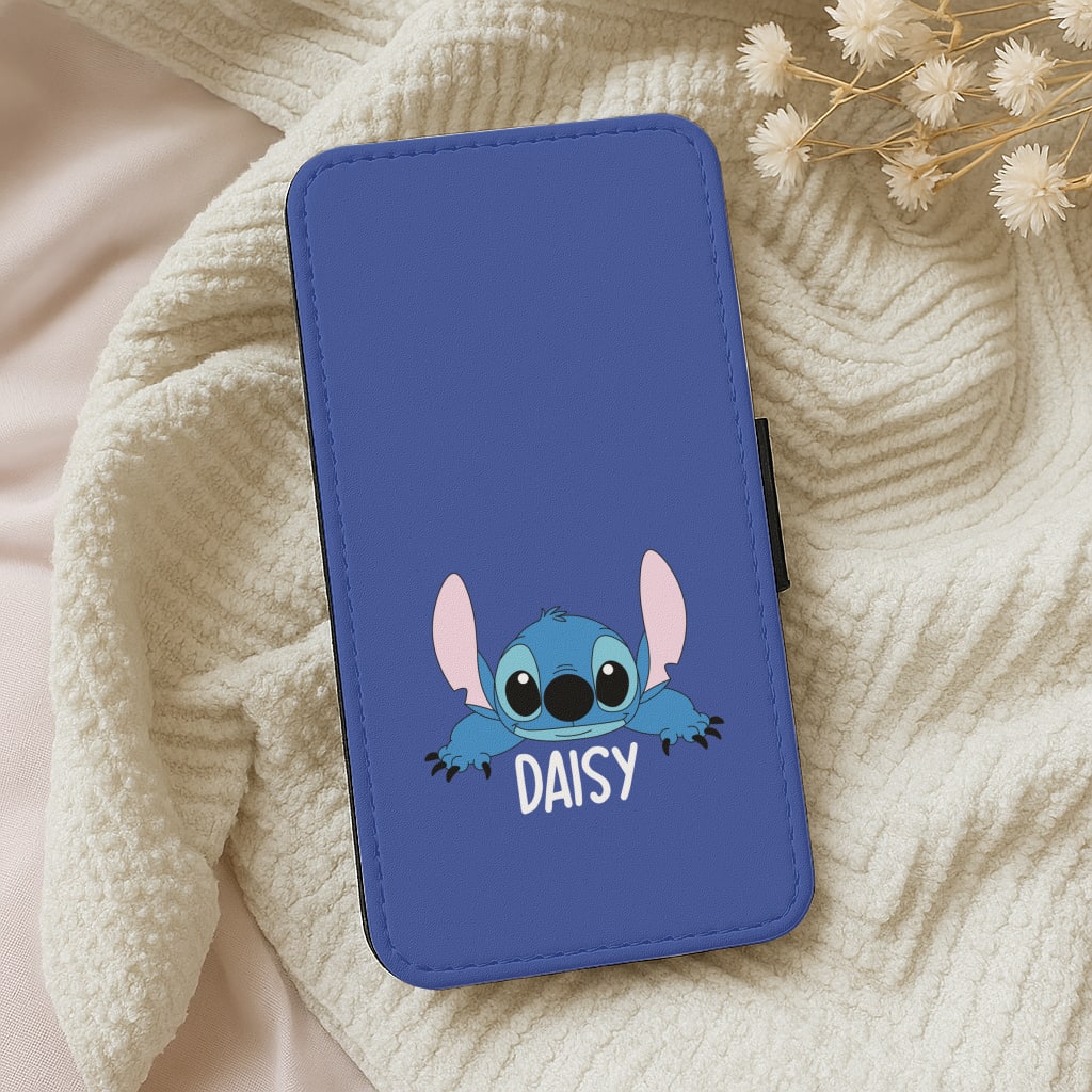 Blue Alien - Personalised Disney Wallet Phone Case