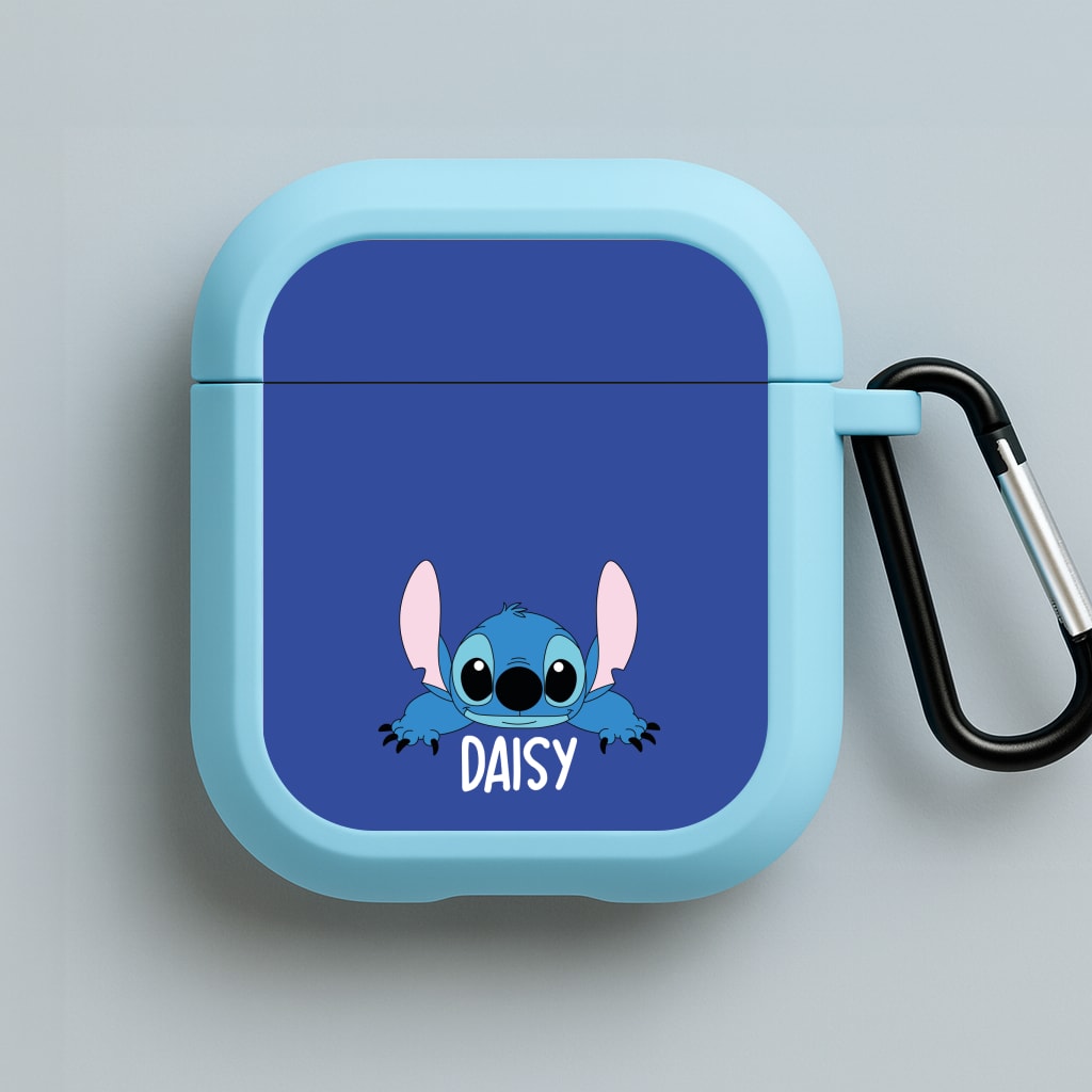 Blue Alien - Personalised Disney Blue AirPods Case