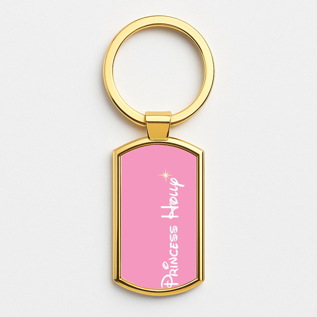 Princess - Personalised Fairytale Gold Keyring