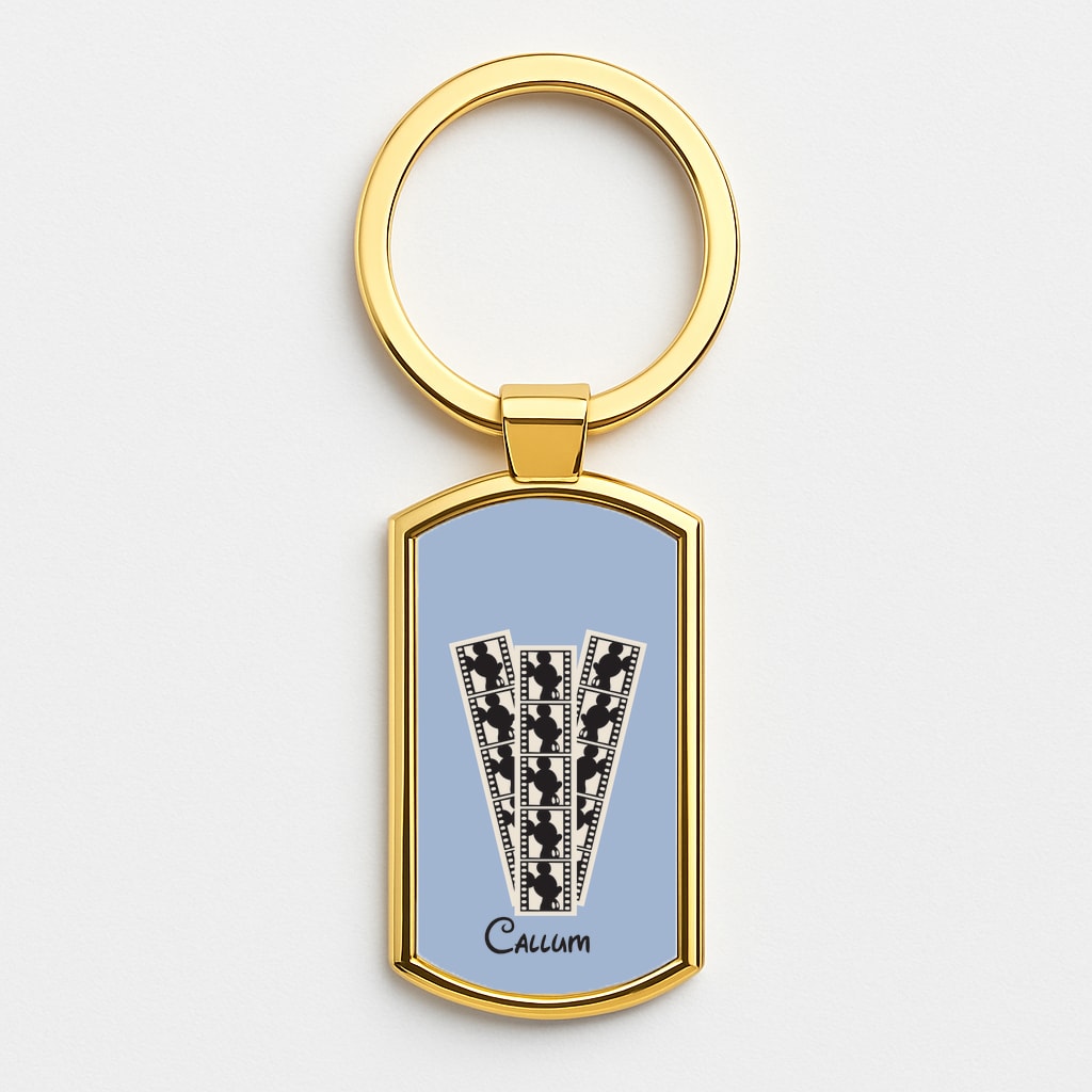 Micky Mouse - Personalised Fairytale Gold Keyring