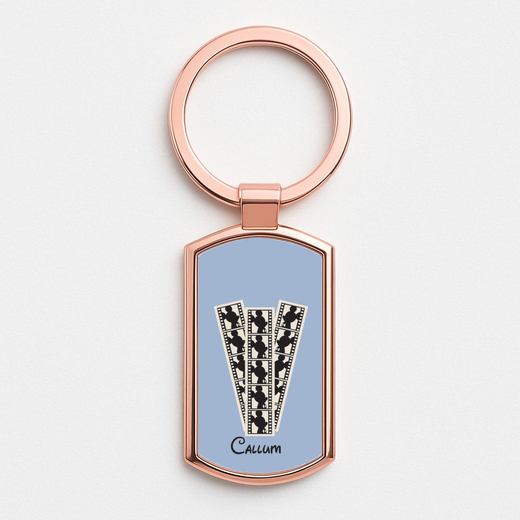 Micky Mouse - Personalised Fairytale Rose Gold Keyring