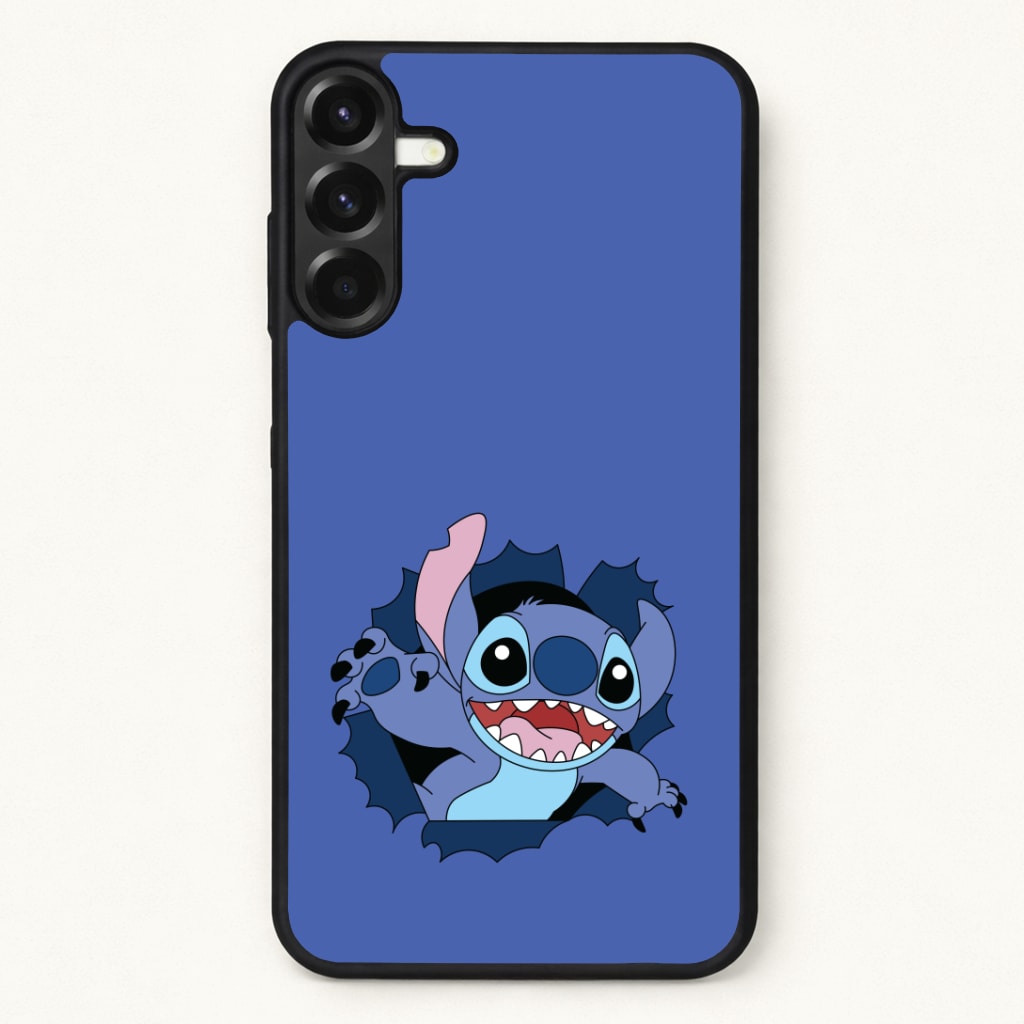 Torn Blue Alien Phone Case for Galaxy A17