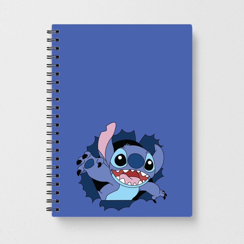 Torn Blue Alien Notebook