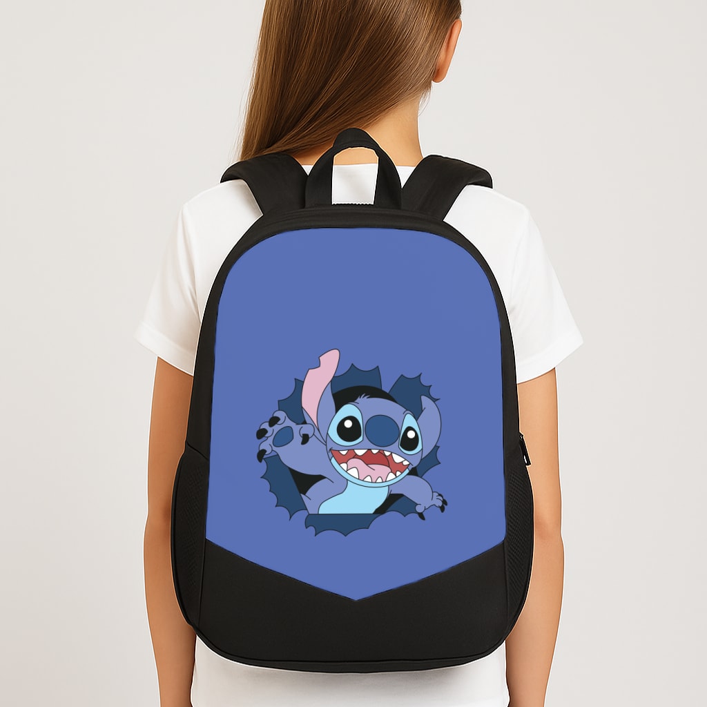 Torn Blue Alien Backpack