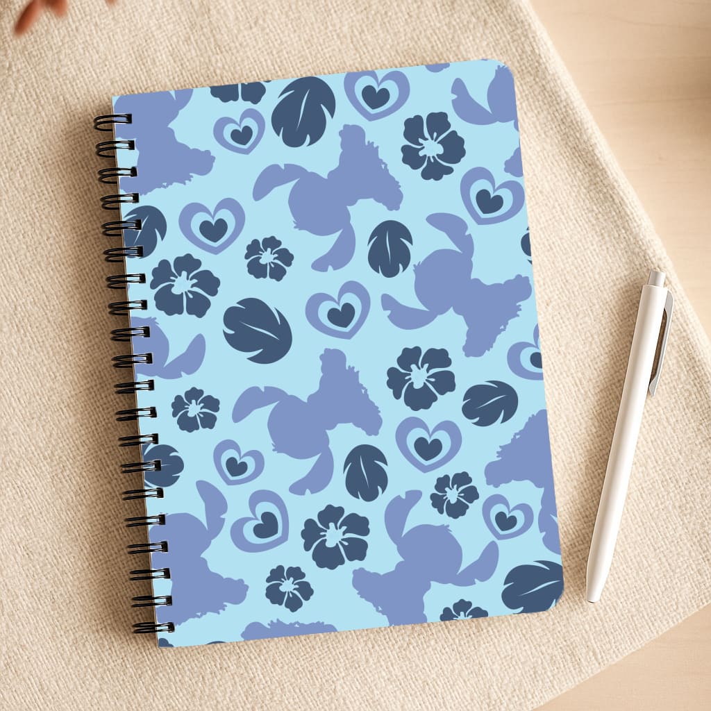 Blue Alien Silhouette Pattern Notepad