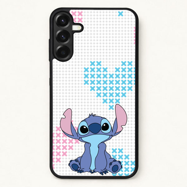 Blue Alien Hearts Phone Case for Galaxy A57
