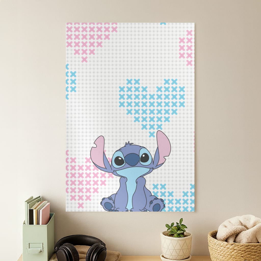 Blue Alien Hearts Poster