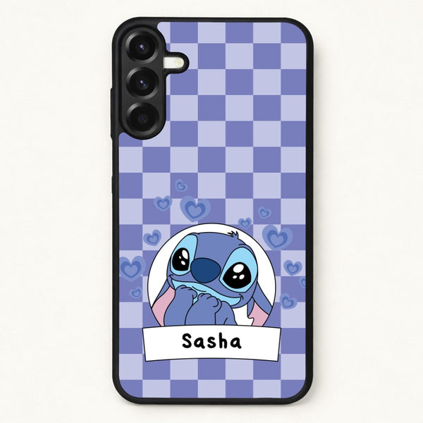 Personalised Cute Blue Alien Phone Case for Galaxy A37