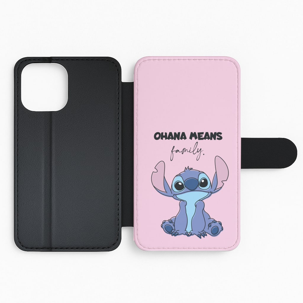 Ohana Means Family Pink Flip Phone Case
