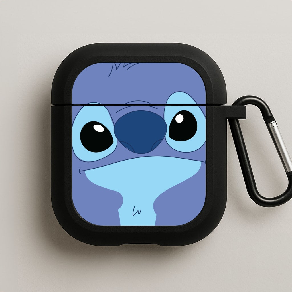 Blue Alien Face AirPods Case