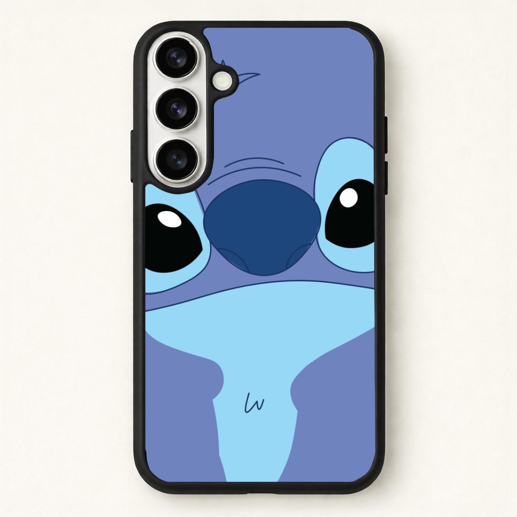 Blue Alien Face Phone Case for Galaxy S26 Plus