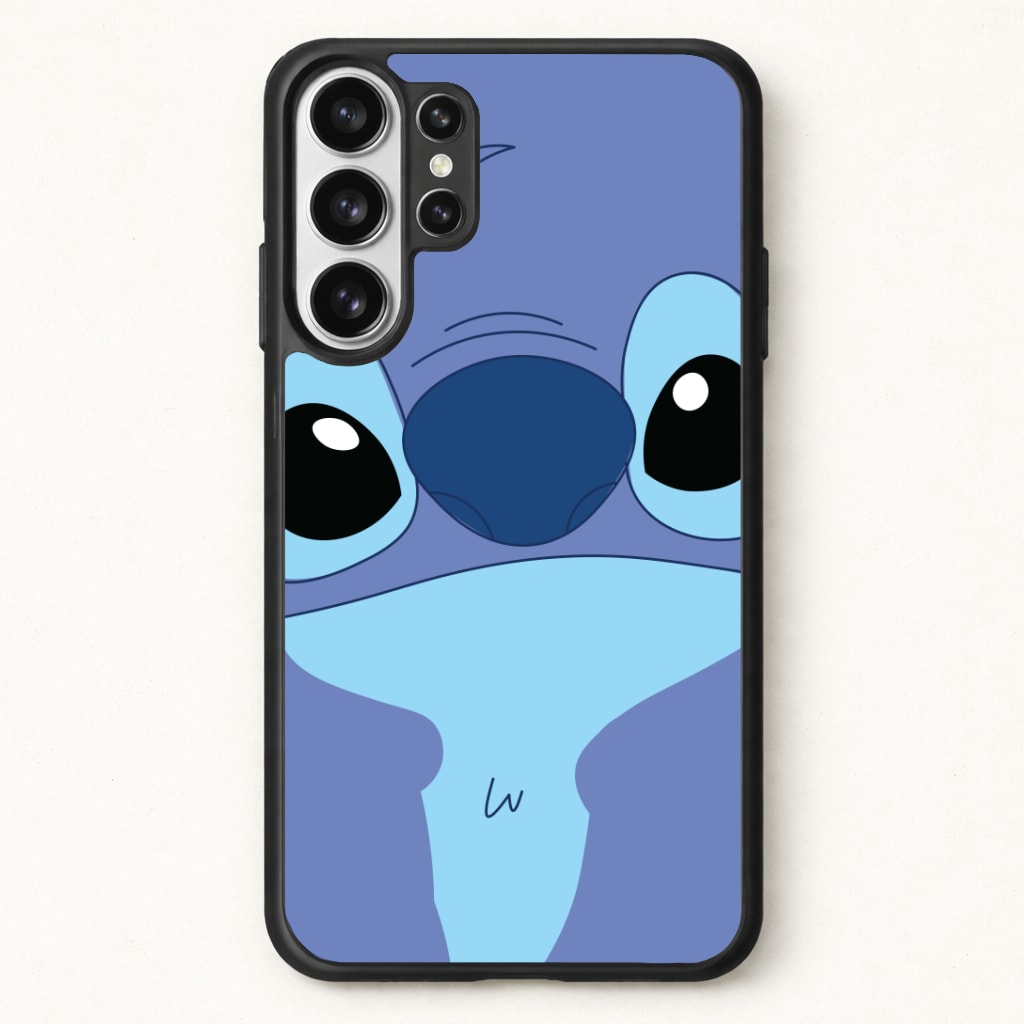 Blue Alien Face Phone Case for Galaxy S26 Ultra