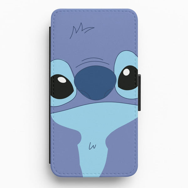 Blue Alien Face Flip / Wallet Phone Case