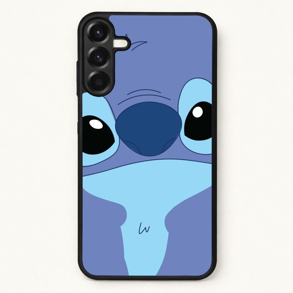 Blue Alien Face Phone Case for Galaxy A37