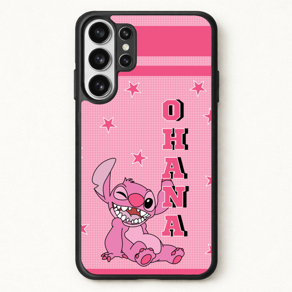 Pink Alien Ohana Phone Case for Galaxy S26 Ultra