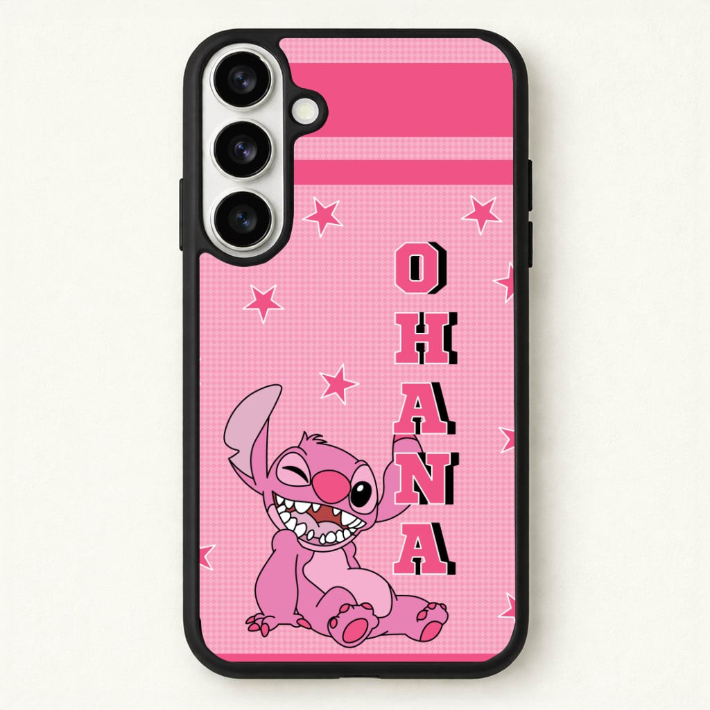 Pink Alien Ohana Phone Case for Galaxy S26 Plus