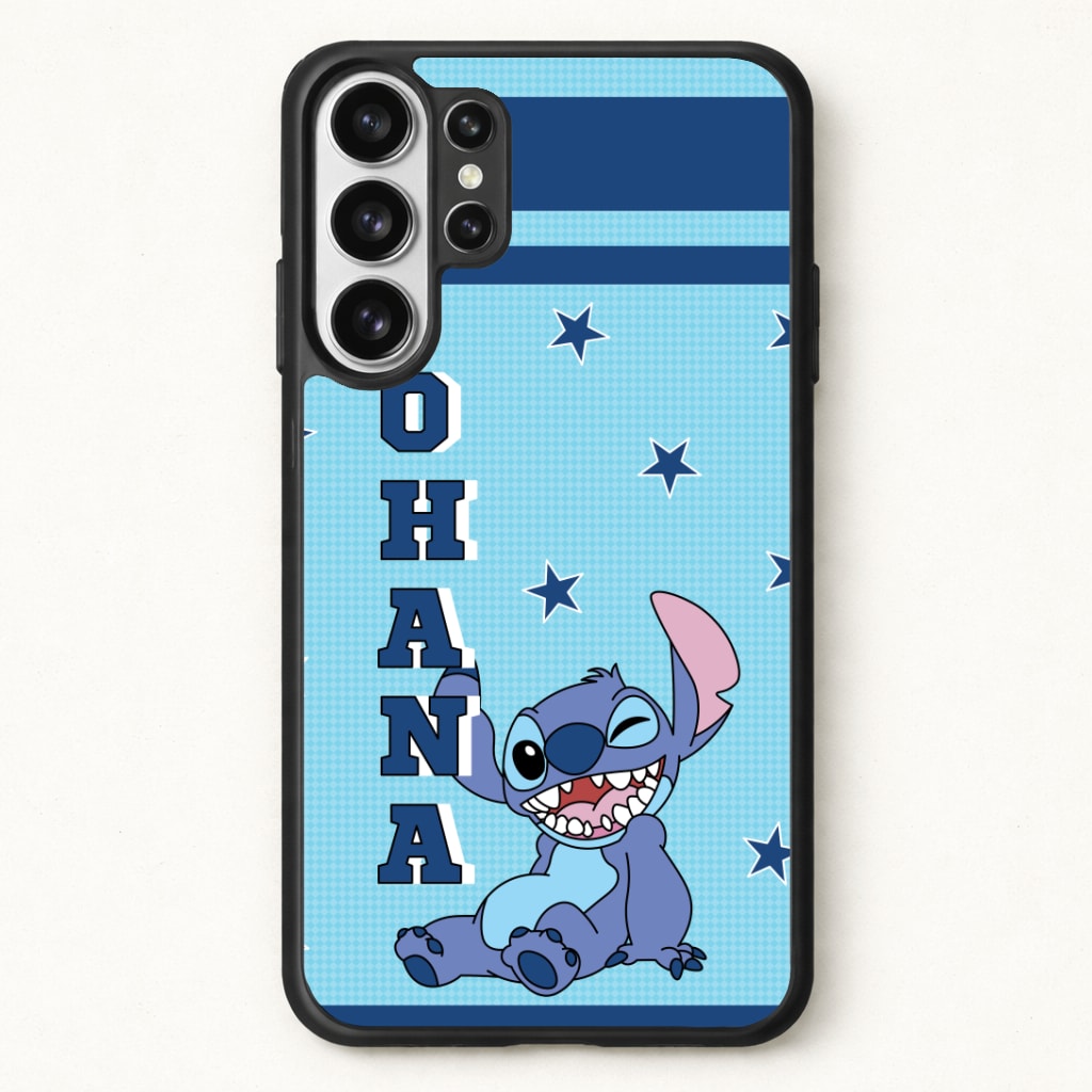 Blue Alien Ohana Phone Case for Galaxy S26 Ultra